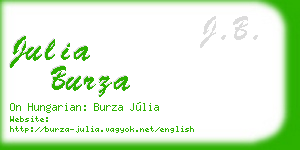 julia burza business card